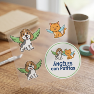 Stikers Ángeles Con Patitas